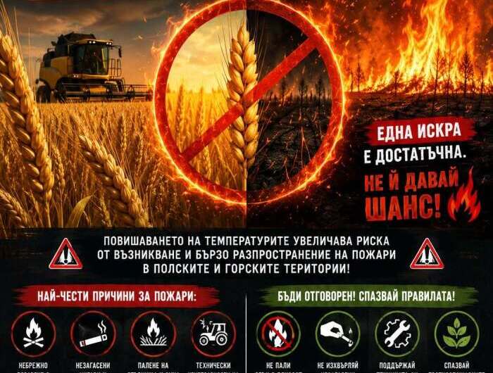 Община Генерал Тошево с призив за отговорност и превенция срещу пожарите